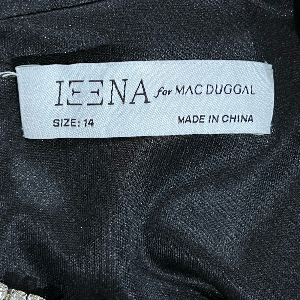 Mac Duggal Ieena Raglan Long Sleeve High Neck Gown - Picture 7 of 8